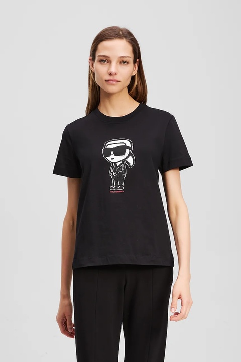 Karl Lagerfeld t-shirt bawełniany damski kolor czarny A1W17126 - zdjęcie produktu nr 1