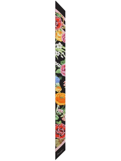 Dolce & Gabbana floral-print neckerchief - Black - zdjęcie produktu nr 1