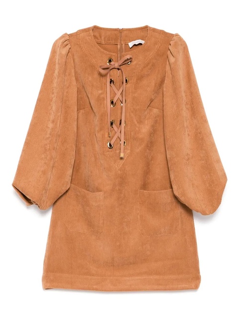 ZIMMERMANN Illuminate cord dress - Brown - zdjęcie produktu nr 1