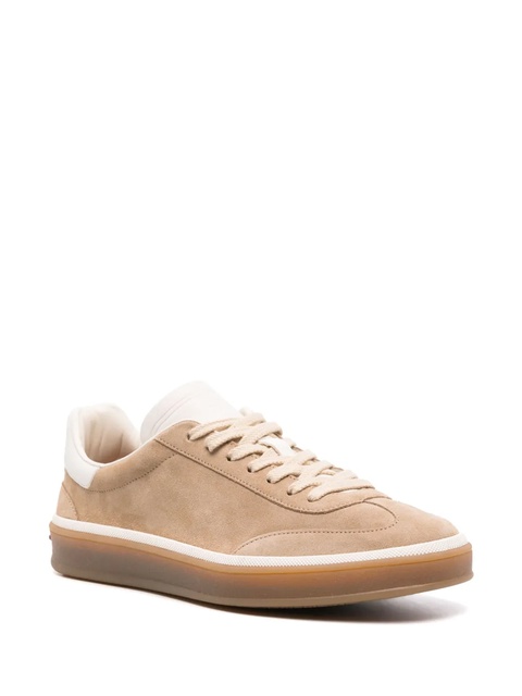 Loro Piana Tennis lace-up suede sneakers - Neutrals - zdjęcie produktu nr 1