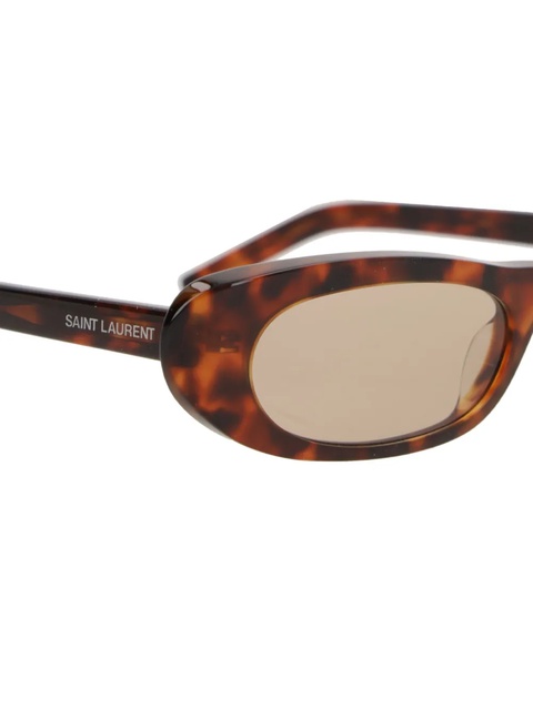 Saint Laurent tortoiseshell oval-frame sunglasses - Brown - zdjęcie produktu nr 2