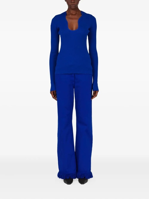 Ferragamo ribbed long-sleeve top - Blue - zdjęcie produktu nr 2