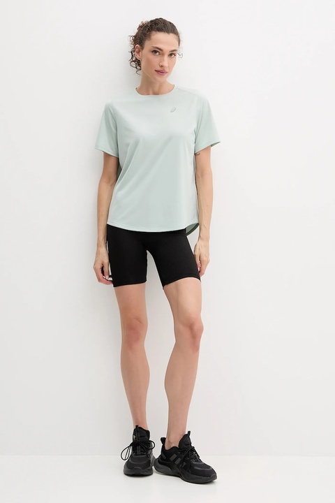 Asics t-shirt do biegania Core kolor zielony 2012D170 - zdjęcie produktu nr 2