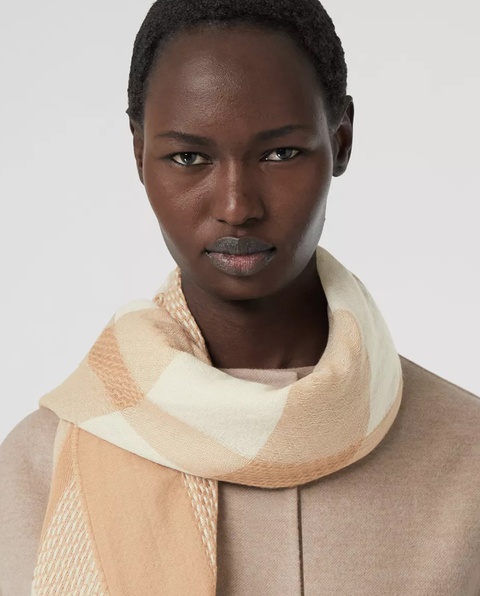 BURBERRY - Kaszmirowy szalik w kratkę - zdjęcie produktu nr 2