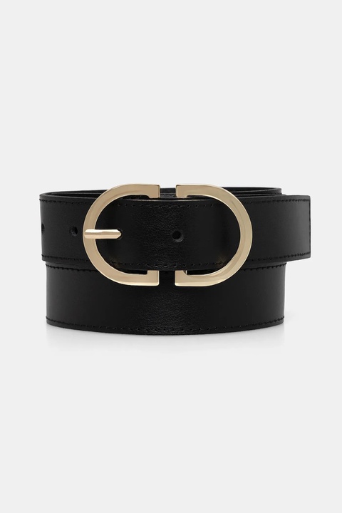 Tommy Hilfiger pasek skórzany damski kolor czarny AW0AW17972 - zdjęcie produktu nr 1