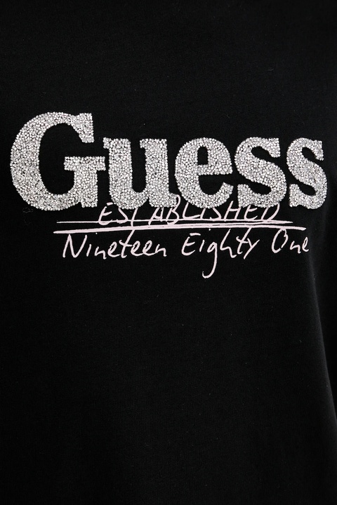 Guess t-shirt bawełniany damski kolor czarny W5YI07 I3Z14 - zdjęcie produktu nr 2