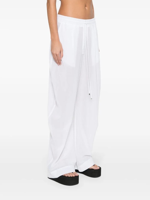 The Attico logo-embroidered cotton trousers - White - zdjęcie produktu nr 2