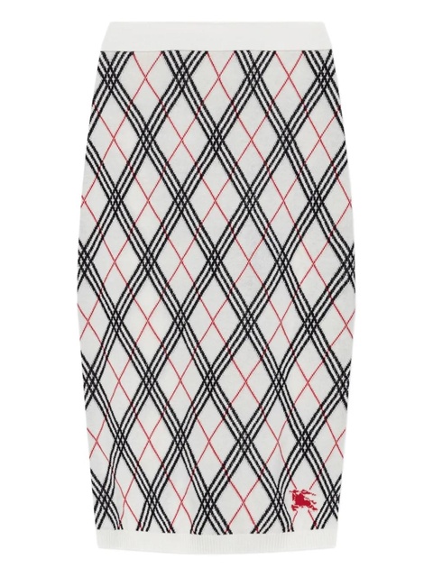 Burberry argyle-pattern skirt - White - zdjęcie produktu nr 1
