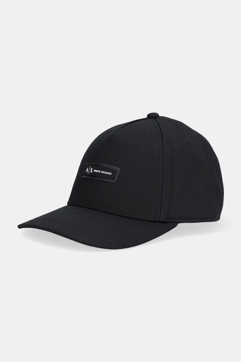 Armani Exchange czapka z daszkiem bawełniana kolor czarny XW001502 AF19099 - zdjęcie produktu nr 1