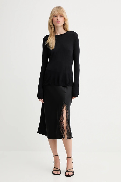Calvin Klein sweter damski kolor czarny lekki LV044C339G - zdjęcie produktu nr 1