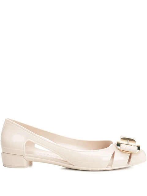 Ferragamo Vara-bow cut-out pumps - White - zdjęcie produktu nr 1