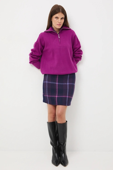 Medicine sweter damski kolor fioletowy z półgolfem - zdjęcie produktu nr 2