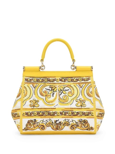 Dolce & Gabbana nedium Sicily leather tote bag - Yellow - zdjęcie produktu nr 2