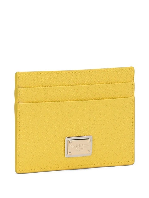 Dolce & Gabbana Dauphine logo-plaque cardholder - Yellow - zdjęcie produktu nr 2