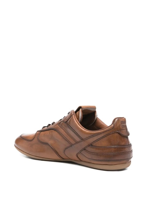 Miu Miu leather sneakers - Brown - zdjęcie produktu nr 1