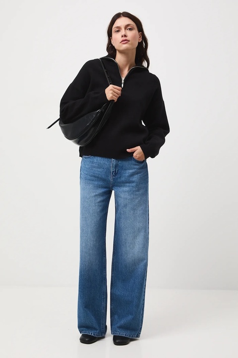 Medicine jeansy bawełniane damskie kolor niebieski - zdjęcie produktu nr 1