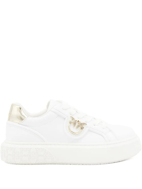 PINKO metallic-detail bird-embellishment sneakers - White - zdjęcie produktu nr 1