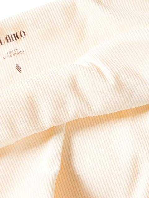 The Attico twist-detail ribbed bikini - Neutrals - zdjęcie produktu nr 2