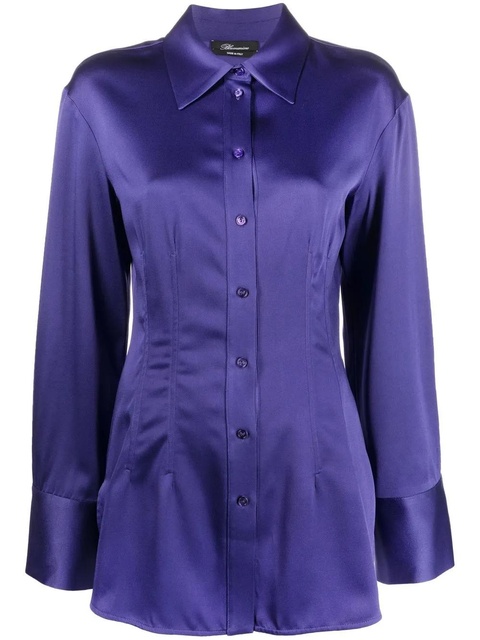 Blumarine long-sleeved fitted shirt - Purple - zdjęcie produktu nr 1