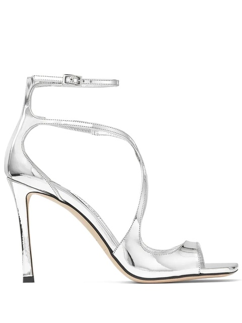 Jimmy Choo Azia 95mmm leather sandals - Silver - zdjęcie produktu nr 1