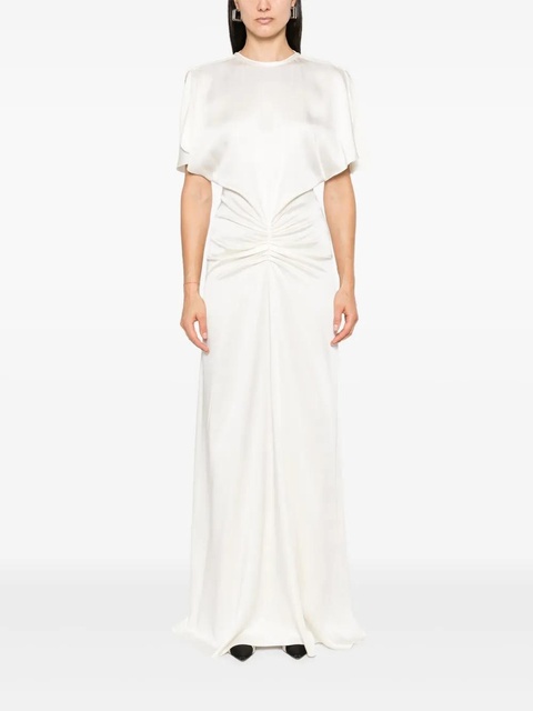 Victoria Beckham gathered-waist floor-length dress - Neutrals - zdjęcie produktu nr 2