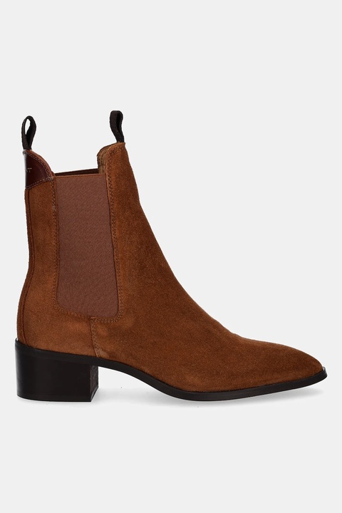 Gant sztyblety zamszowe St Broomly damskie kolor brązowy na płaskim obcasie 31553093 - zdjęcie produktu nr 2