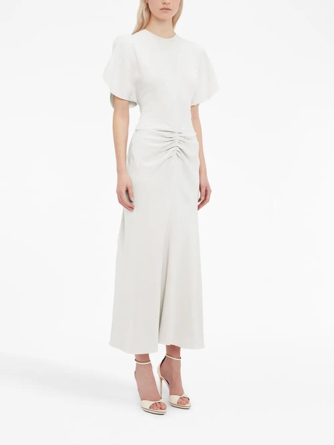 Victoria Beckham gathered-waist flared dress - White - zdjęcie produktu nr 2