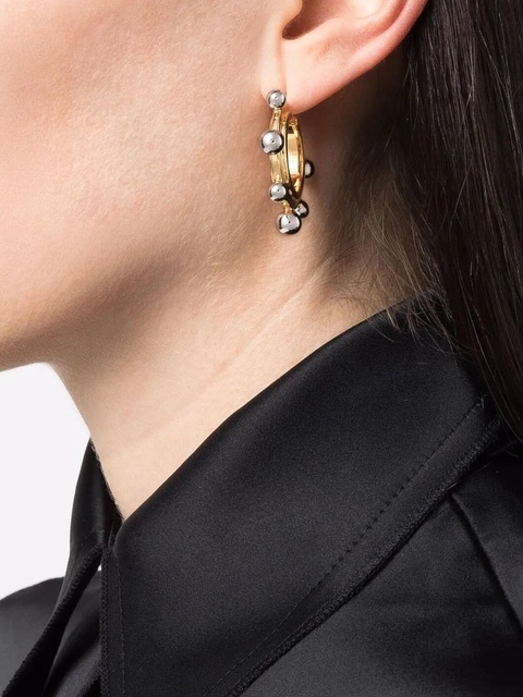 Missoma two-tone medium sphere hoop earrings - Gold - zdjęcie produktu nr 2