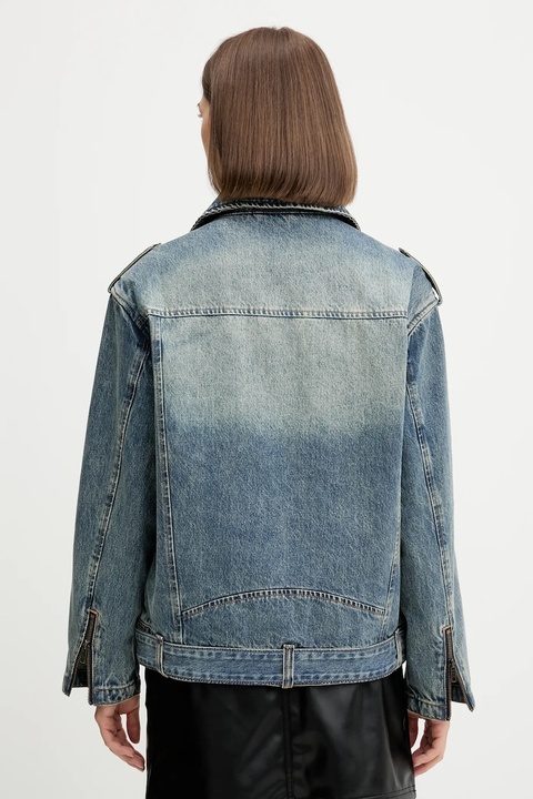 Guess Originals kurtka jeansowa kolor niebieski przejściowa oversize W5YN70 D4XYZ - zdjęcie produktu nr 2