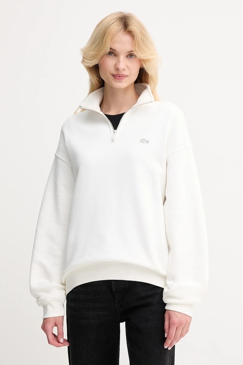 Lacoste bluza bawełniana kolor beżowy gładka SH7759 - zdjęcie produktu nr 2