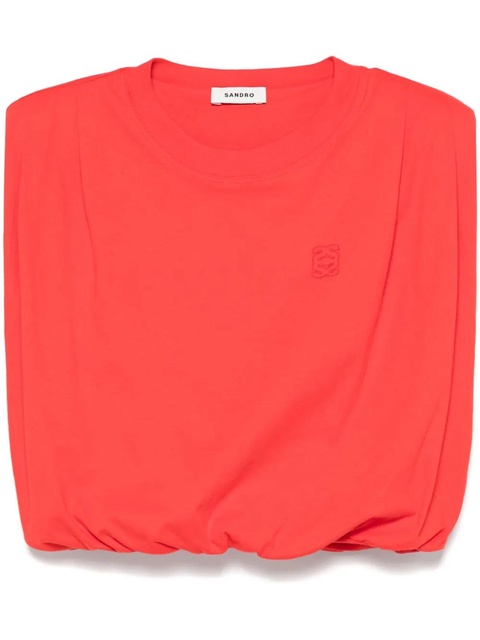 SANDRO embroidered-logo top - zdjęcie produktu nr 1