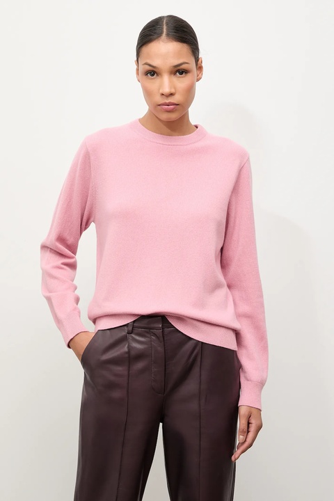 Answear.LAB sweter z wełny merino damski kolor różowy lekki - zdjęcie produktu nr 2
