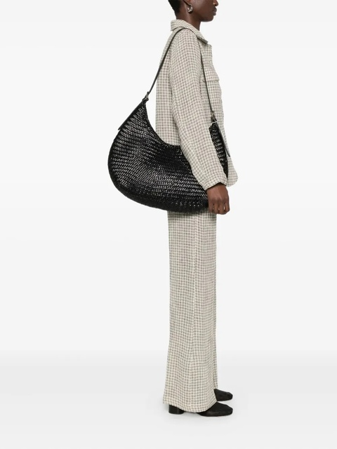 DRAGON DIFFUSION large Luna Piena woven-leather shoulder bag - Black - zdjęcie produktu nr 2