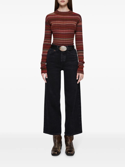 RE/DONE wide-leg cropped jeans - Black - zdjęcie produktu nr 1
