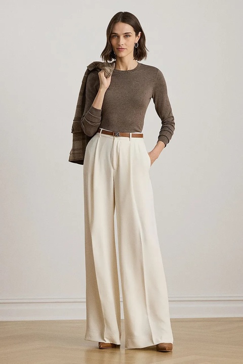 Lauren Ralph Lauren sweter damski kolor brązowy lekki 200919114 - zdjęcie produktu nr 2