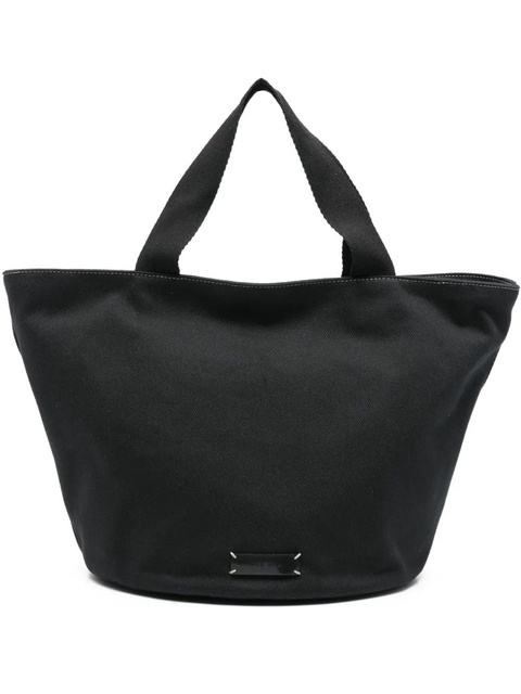 The Row Sisal logo-plaque tote bag - Black - zdjęcie produktu nr 1