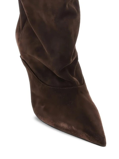 Paris Texas 75mm Ines slouchy suede knee-high boots - Brown - zdjęcie produktu nr 2