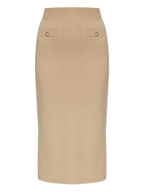 Alessandra Rich button-detailed knit skirt - Neutrals - zdjęcie produktu nr 1