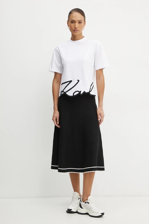 Karl Lagerfeld t-shirt bawełniany damski kolor biały A1W17013 - zdjęcie produktu nr 1