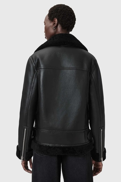 AllSaints kurtka skórzana SOLA damska kolor czarny W120LB - zdjęcie produktu nr 2