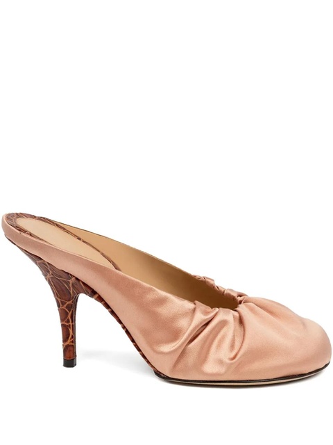 DRIES VAN NOTEN 90mm satin mules - Neutrals - zdjęcie produktu nr 1