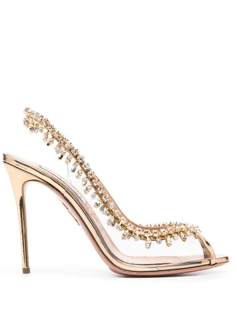 Aquazzura 115mm Temptation sandals - Gold - zdjęcie produktu nr 1