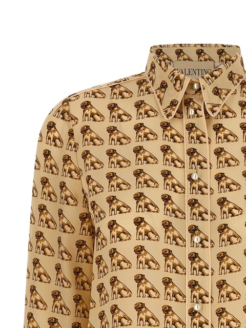 Valentino Garavani Petit Charles-print shirt - Brown - zdjęcie produktu nr 1