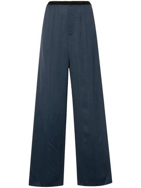 Balenciaga logo-waistband straight-leg pants - Blue - zdjęcie produktu nr 1