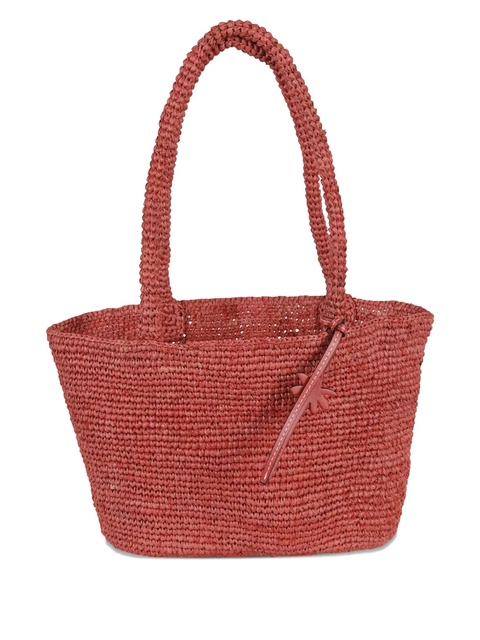 Manebi raffia shoulder bag - Red - zdjęcie produktu nr 1
