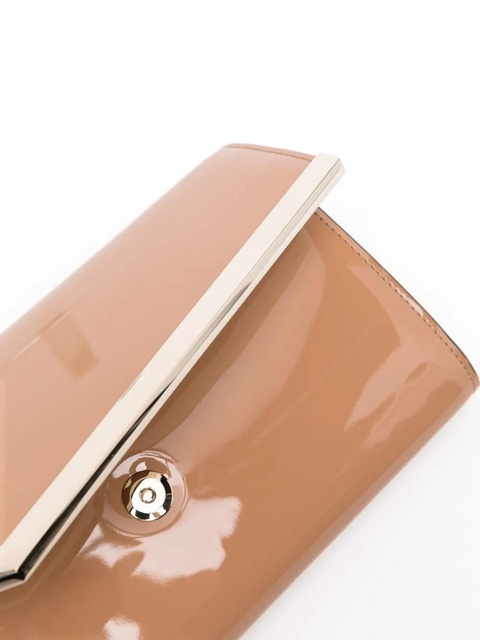 Jimmy Choo Emmie leather clutch bag - Neutrals - zdjęcie produktu nr 2