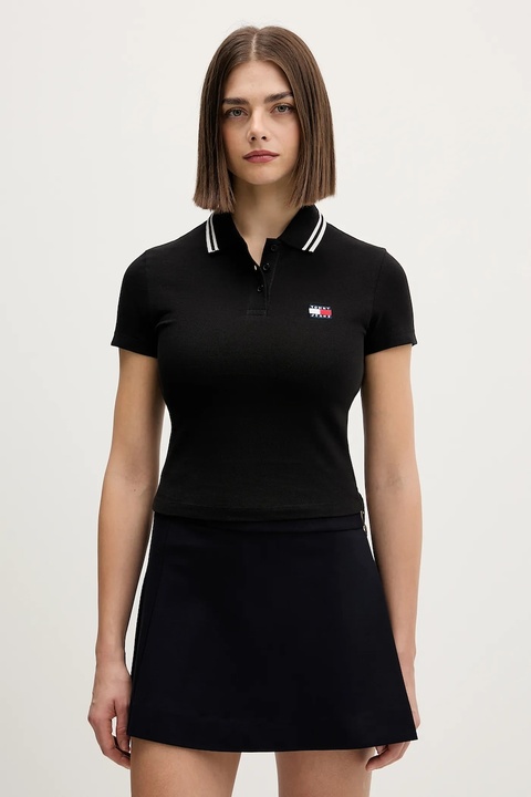 Tommy Jeans polo damski kolor czarny DW0DW21932 - zdjęcie produktu nr 1