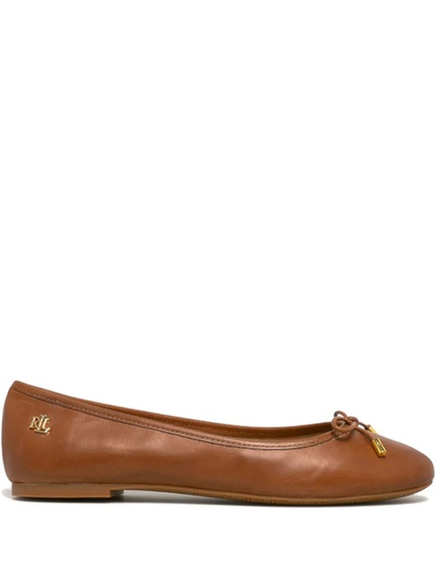 Lauren Ralph Lauren bow-embellishment ballet flats - Brown - zdjęcie produktu nr 1