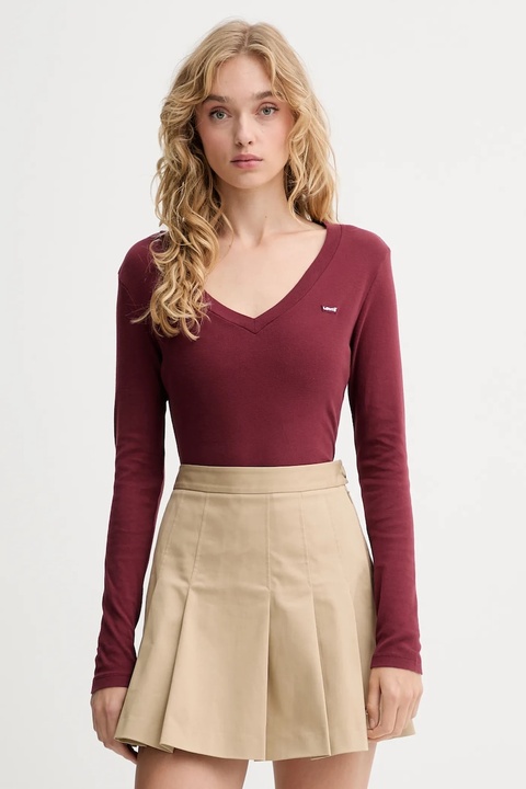Levi's longsleeve bawełniany kolor czerwony A9330 - zdjęcie produktu nr 1