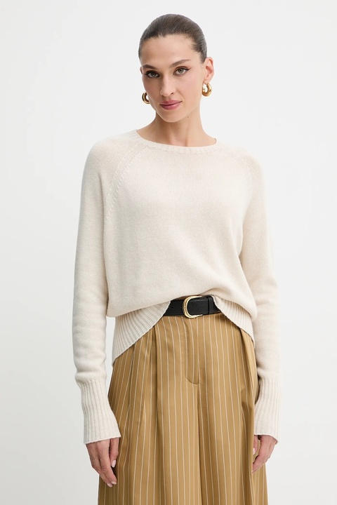 Marella sweter damski kolor beżowy lekki 2523366354200 - zdjęcie produktu nr 1